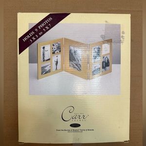 Vintage Robinsons May silver frame holds nine photos (New)